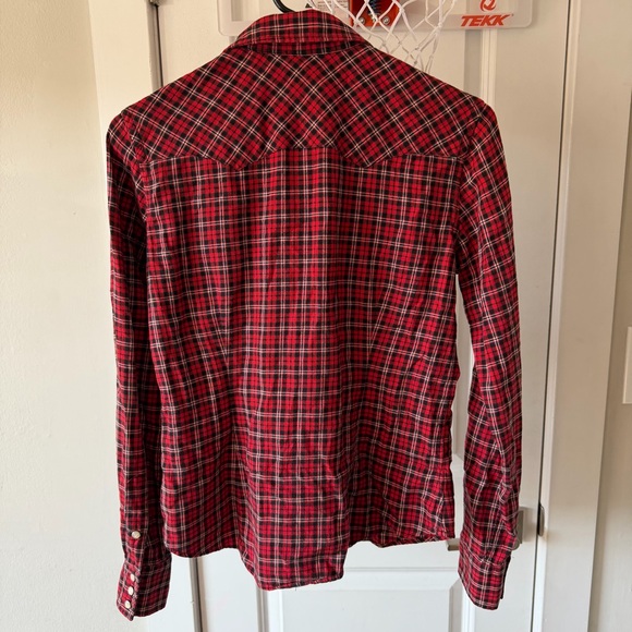 Vintage Ralph Lauren Women’s Slim Fit 100% Cotton Pearl Snap Size 6 - Picture 3 of 16